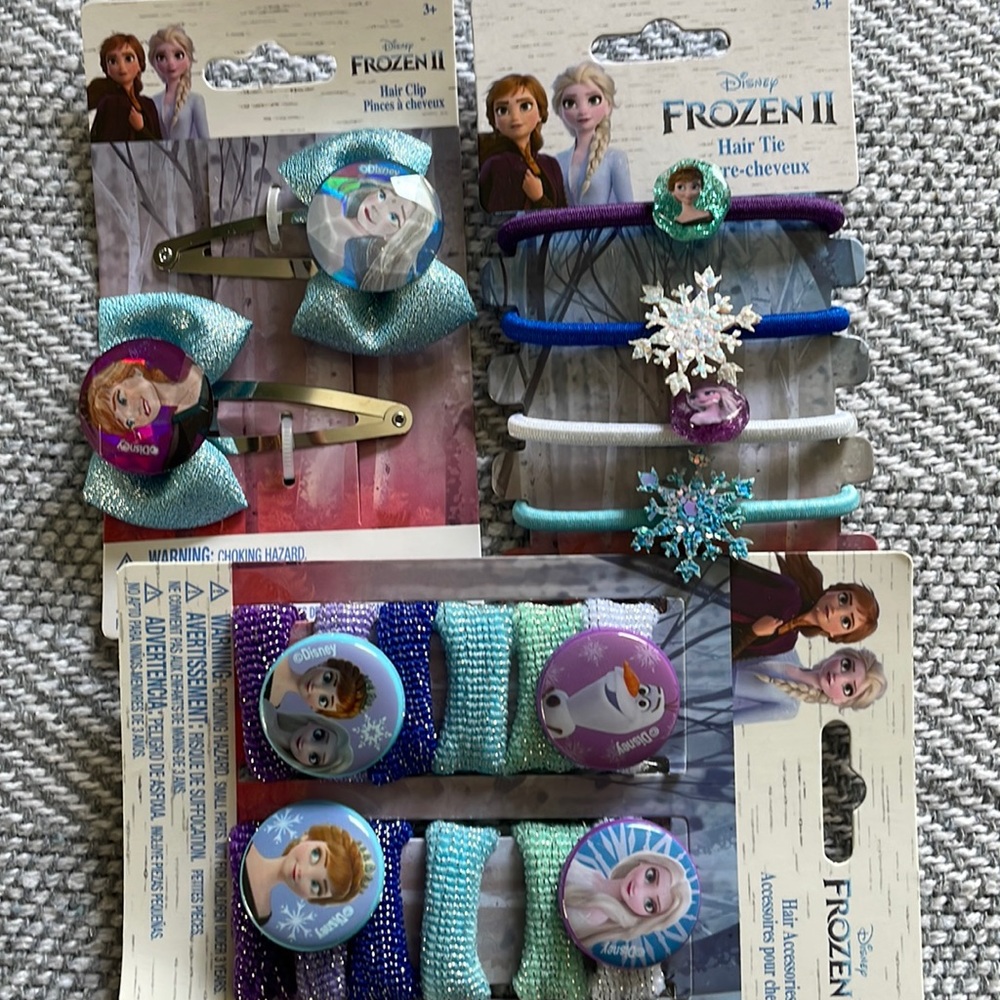 Frozen hair clip and hair tie